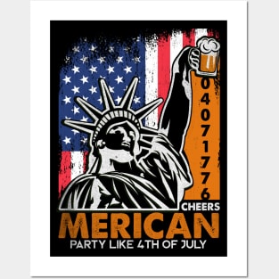 Cheers Merican | 4th Of July-Patriotic Posters and Art